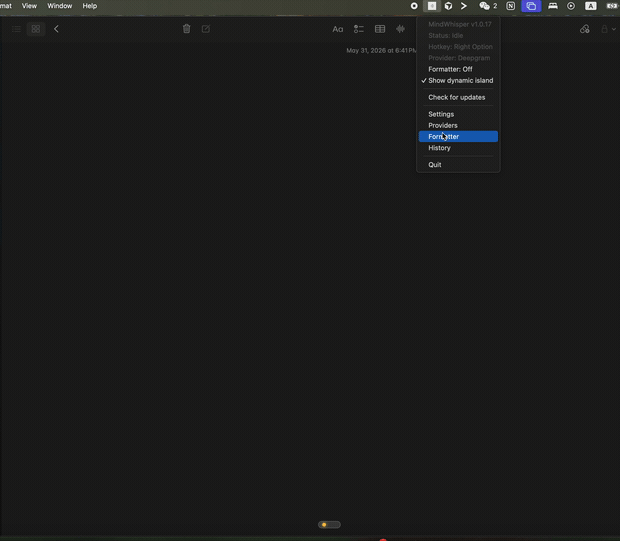 Formatter demo